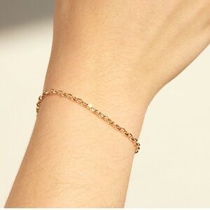 Catbird Gold Festoon Chain Bracelet 7”